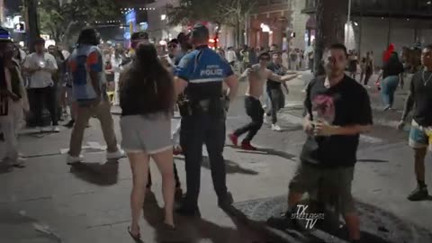 Crazy Fight 6-25-2023 6th Street Austin TX