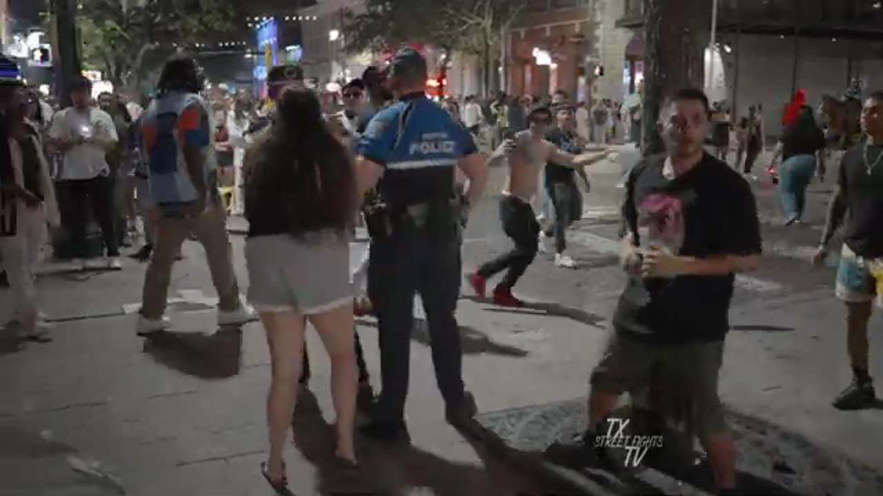 Crazy Fight 6-25-2023 6th Street Austin TX