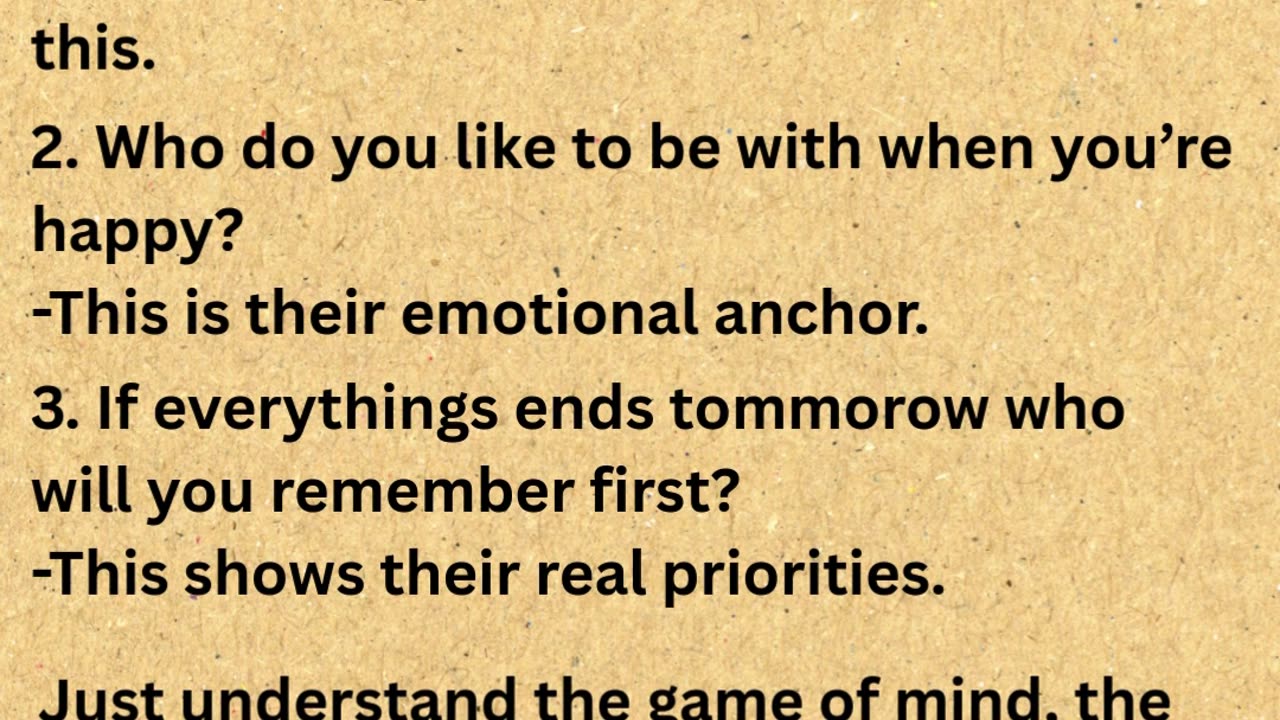 You can control a girl's mind by asking these question.