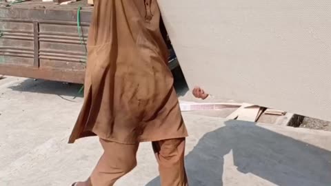 "Unloading Giant Tiles from Truck – Heavy Tile Handling Process #viral #trending #shorts