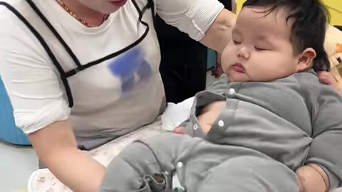 lovely baby and mother