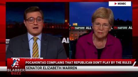 Pocahontas Complains That Republican Don't Play By The Rules