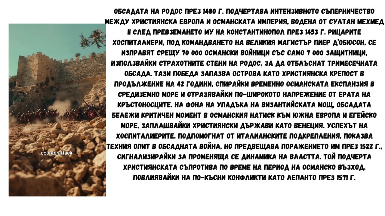 ОБСАДАТА НА РОДОС 1480 Г