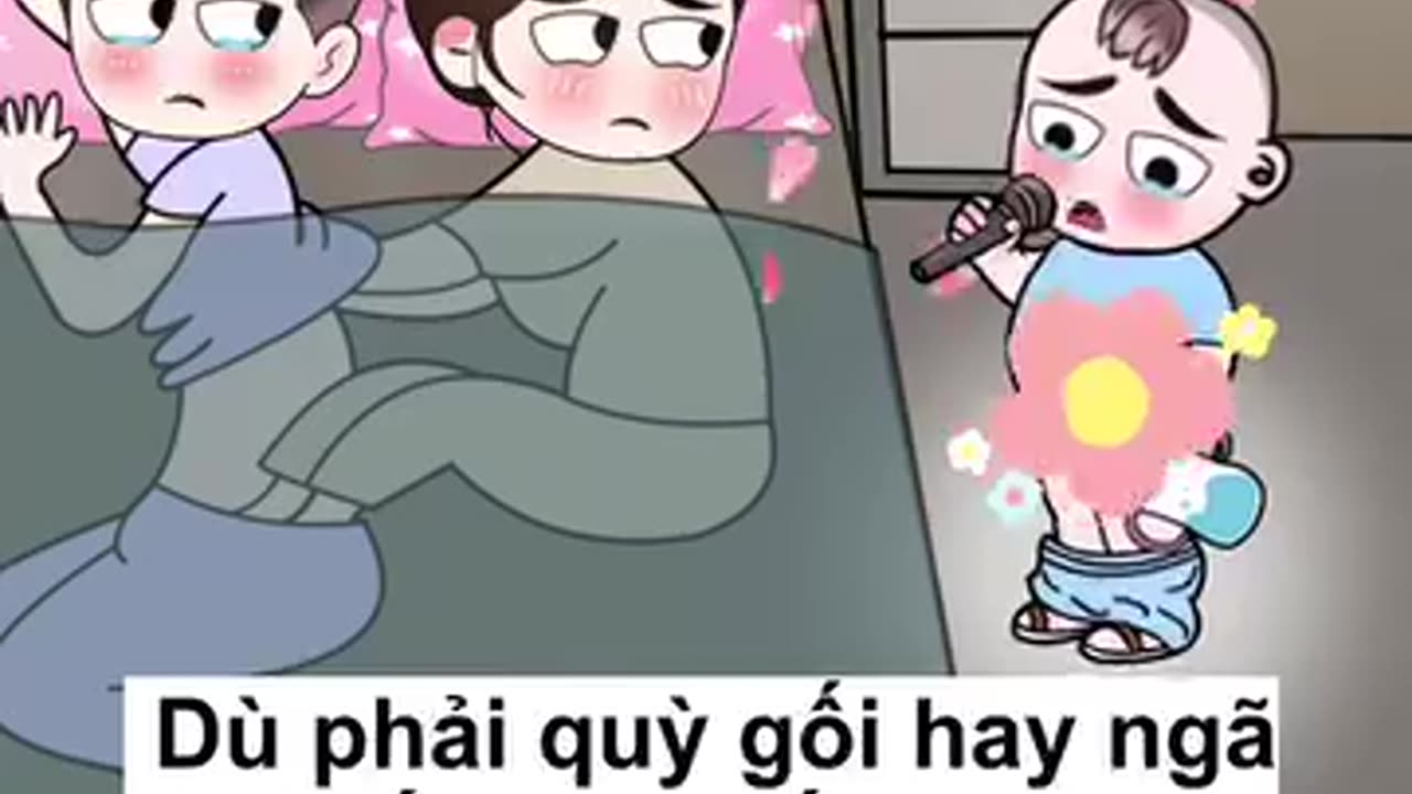Little boy singing