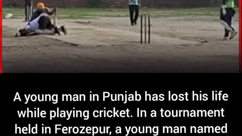 Cricket: He hit a six and collapsed on the ground.