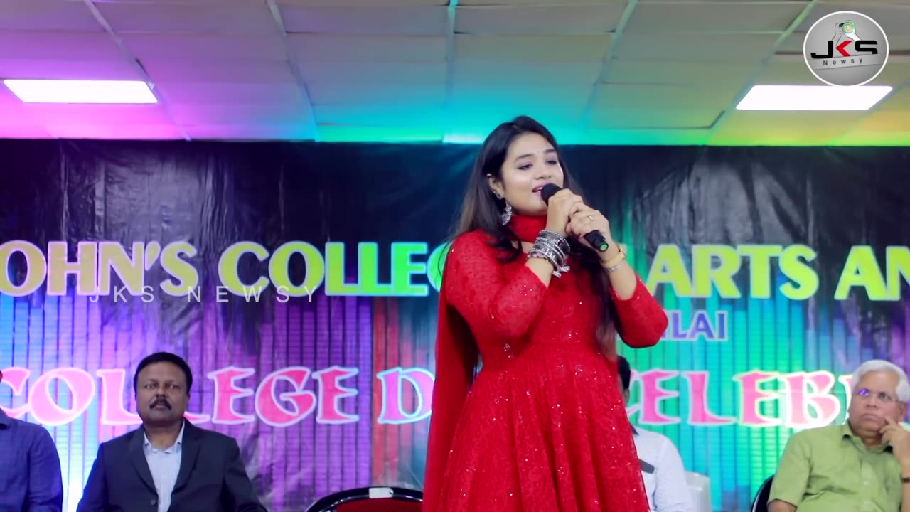 SUPER SINGER SRINISHA MASS PERFORMANCE IN JOHNS COLLEGE JKS NEWSY