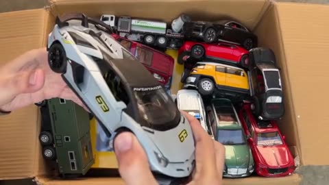 BOX FULL OF DIECAST CARS - RAV4, Toyota Yaris, Lexus LX600, Porsche, Mercedes, Van, Bus_part2