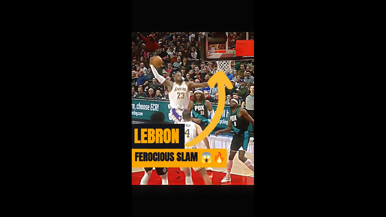 LEBRON FEROCIOUS SLAM 😱🔥