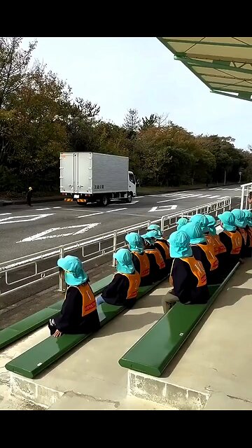 🇯🇵This is what a road safety lesson looks like in Japan.