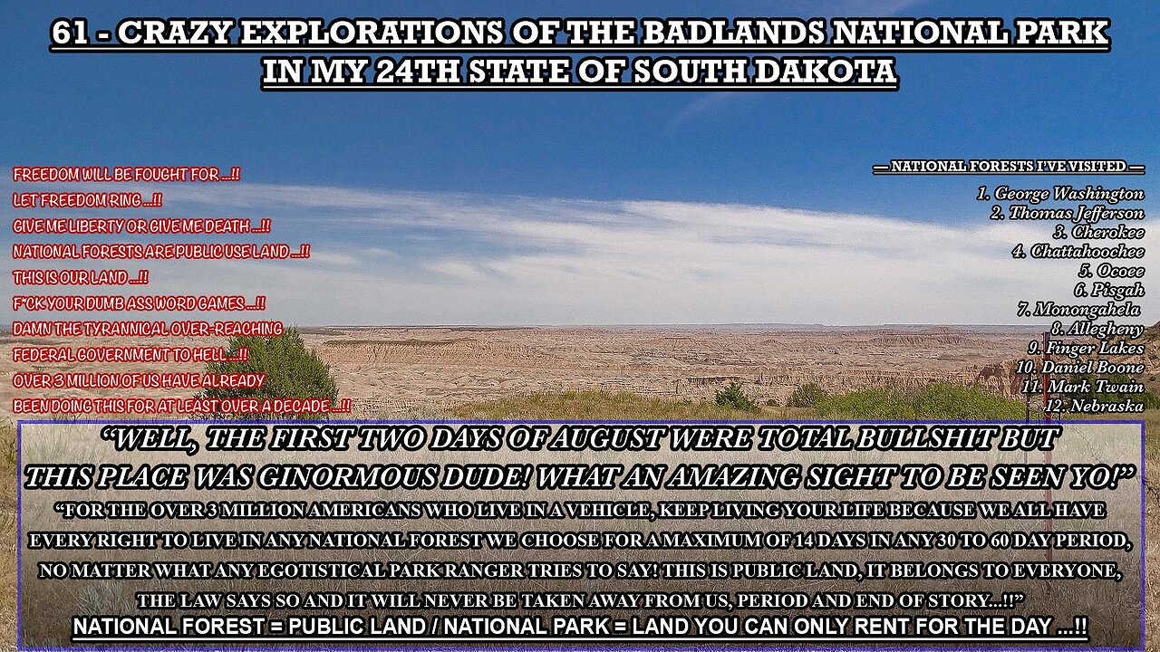 CRAZY EXPLORATIONS OF THE BADLANDS NATIONAL PARK IN MY 24TH STATE OF SOUTH DAKOTA