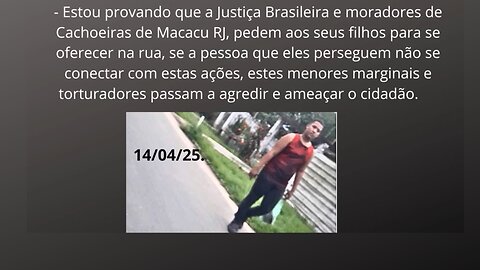 Menor marginal me agredindo na rua com a permissão e autorização da Justiça Brasileira.