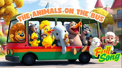 The Animals on the Bus 🚌🦁 | Fun Animal Sounds & Bus Song for Kids