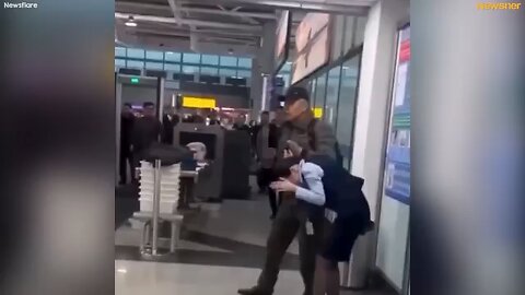 Ex-boxer saves hostage at airport with bare hands
