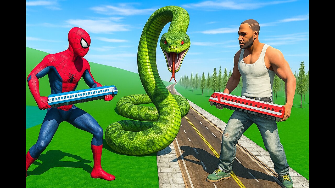 Tiny Colorful Train Eater VS Tiny Colorful Train – INDIAN BIKES DRIVING 3D GAME GTA 6