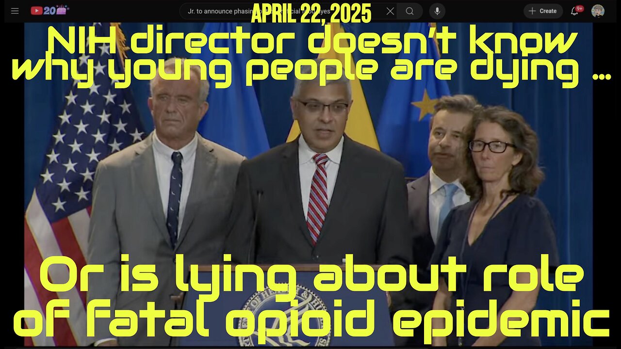 NIH Director Jay Bhattacharya doesnt know about opioid epidemic (bad) or is covering it up (worse)