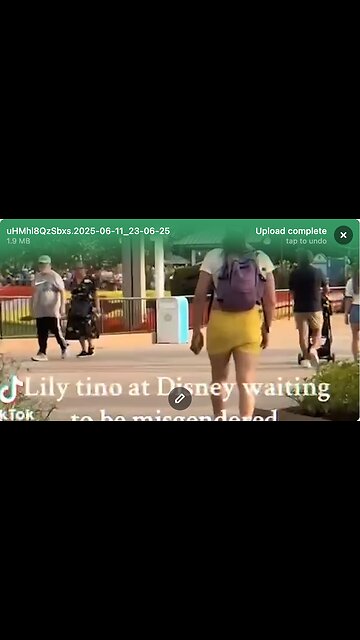 Lily stomping around disney waiting to be misgendered