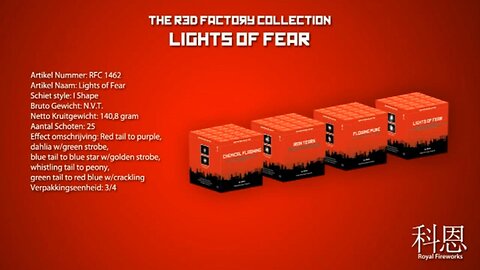 The R3D Factory Collection - Lights Of Fear - 25 Schots Vuurwerk Cake