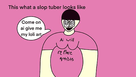 An ai sloptuber cartoon