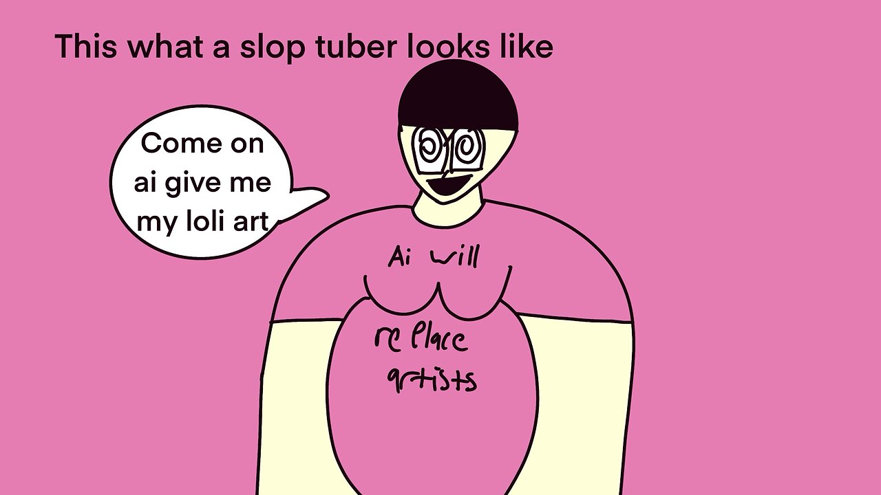 An ai sloptuber cartoon