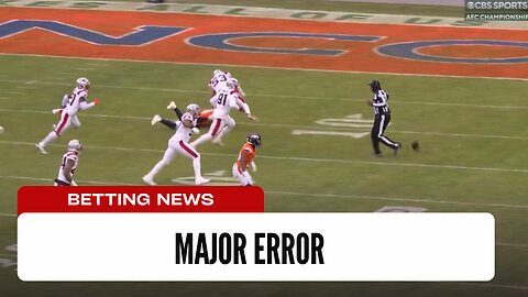 Ref Admits To Major Error In Broncos-Pats Game
