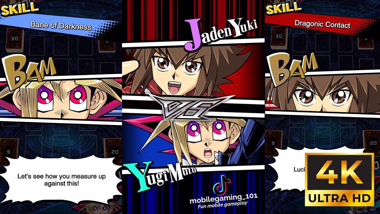 [4K Raw Uncut] Yugi Muto Dark Magician VS Jaden Yuki Neos , 武藤 遊戯 VS 遊城 十代 , 遊☆戯☆王 デュエルリンクス