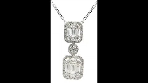BEST SELLING HIGH QUALITY LUXURY HANDMADE EXQUISITE WORKMANSHIP WHITE GOLD NATURAL DIAMOND NECKLACE