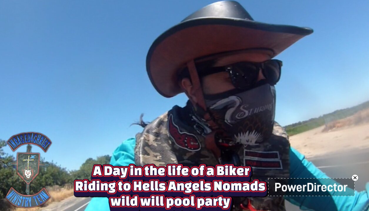 A Day in the life of a Biker Riding to Hells Angels Nomads wild will pool party #theoutlawpreacher