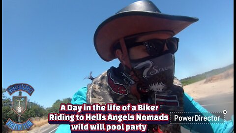 A Day in the life of a Biker Riding to Hells Angels Nomads wild will pool party #theoutlawpreacher