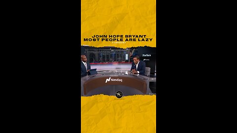 @johnhopebryant Most people are lazy