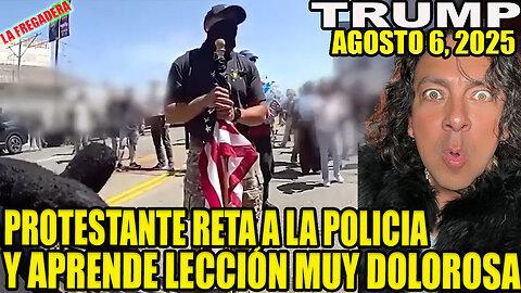 PROTESTANTE VIOLENTO ES ARRESTADO POR LA POLICIA Y LE ROMPE UN DEDO