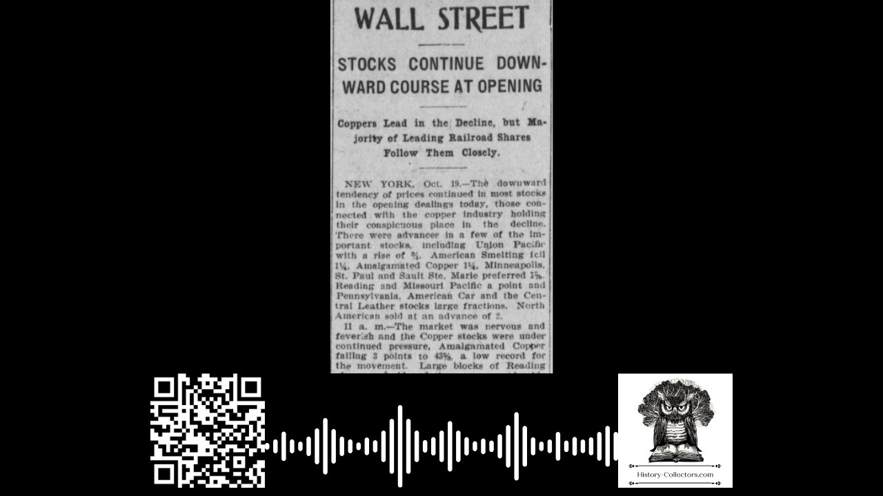 #OnThisDay October 22, 1907: Financial Flashpoint