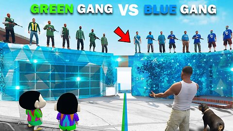 Shinchan Green Gang VS Franklin Blue Gang Diamond Base In GTA 5!