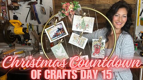 Making a Card Holder from a Hula Hoop | Christmas Countdown of Crafts Nature Edition Day 15