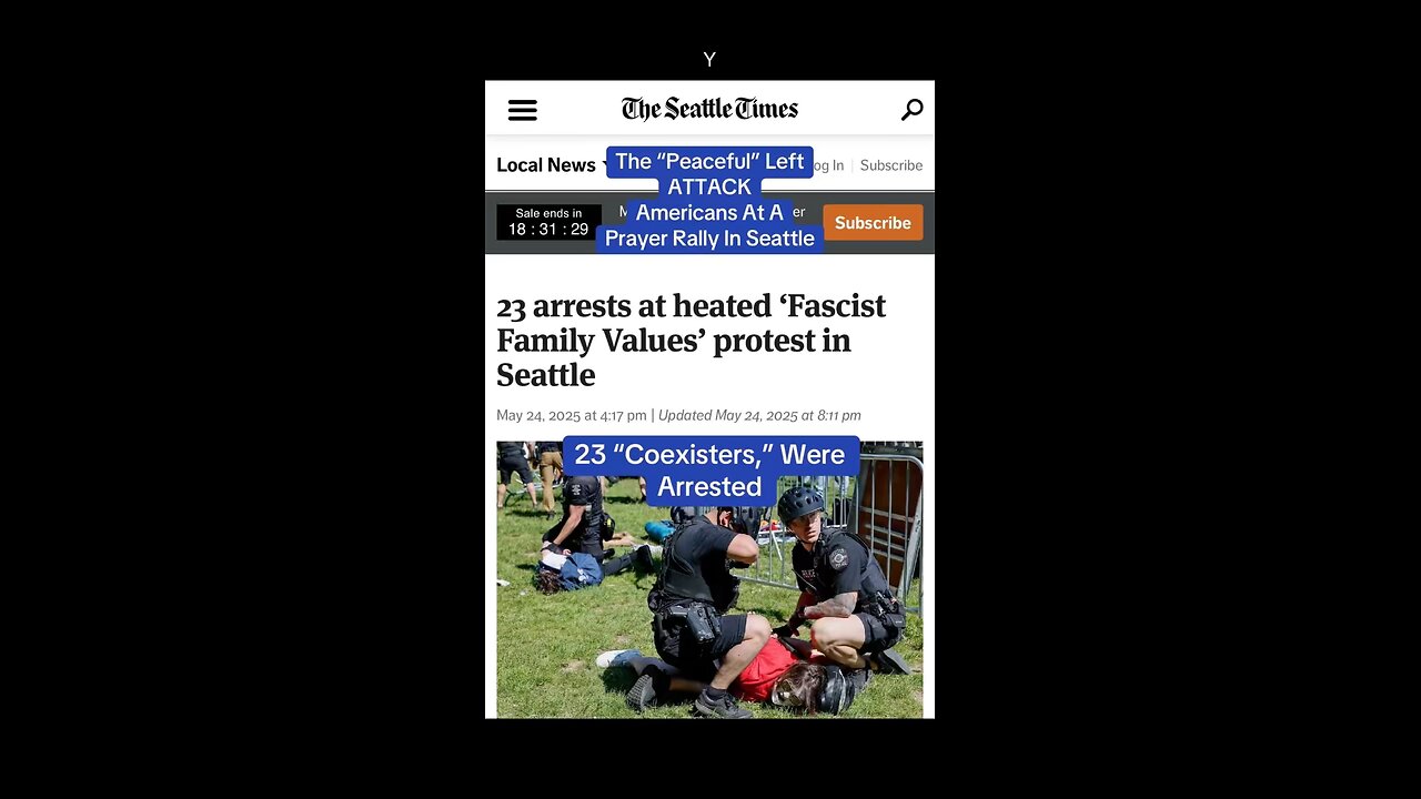 The “peaceful,” Left, are at it again in Seattle…