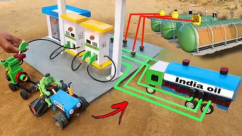DIY mini gasoline pump | tractor generator | concrete batching plant! #ScienceExperiments #Handmade