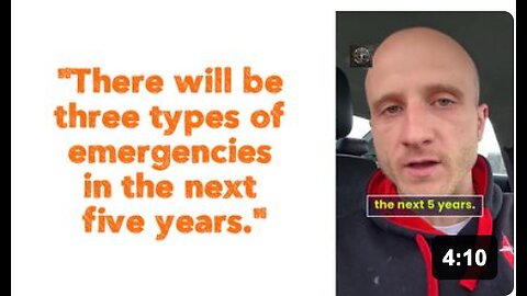 "There will be three types of emergencies in the next five years."