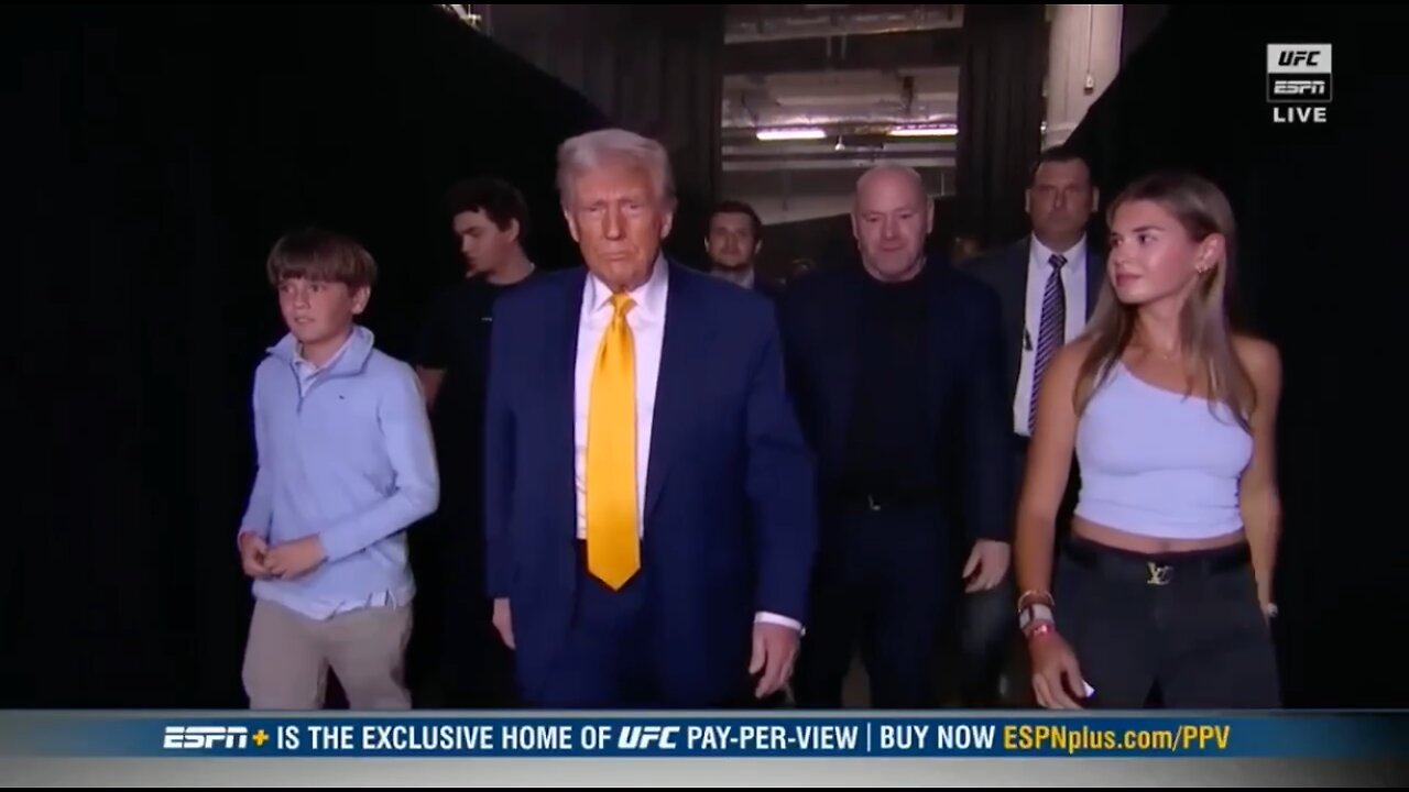 PRESIDENT TRUMP ARRIVES AT UFC 314 IN MIAMI