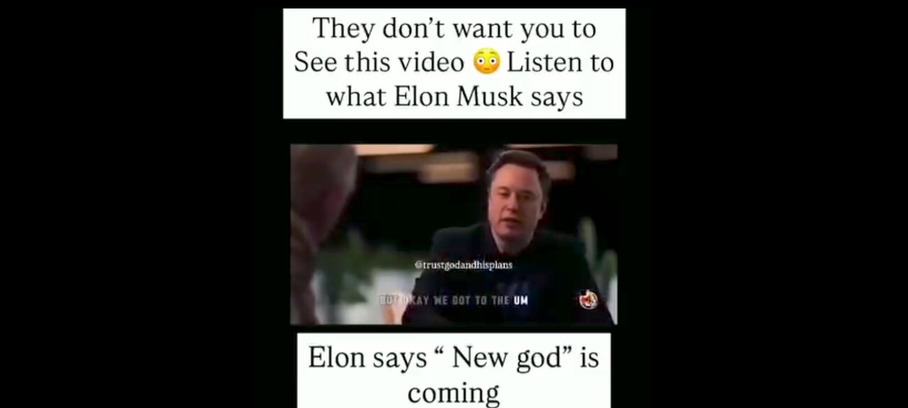 ELON SAYS " NEW gOD" IS COMING