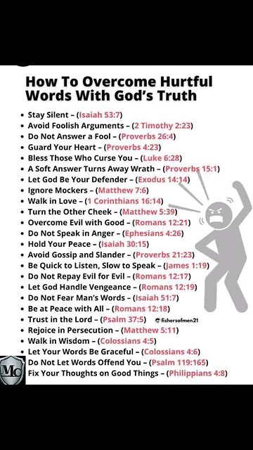 Overcome hurtful words