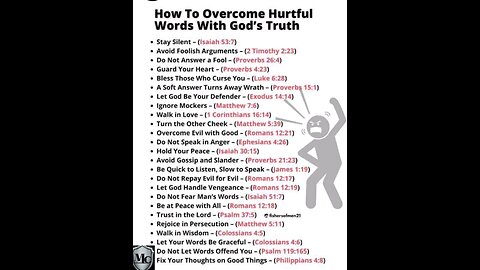 Overcome hurtful words