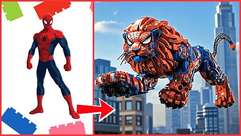 Superheroes As Lego Lions