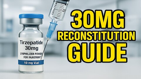 ERROR-FREE Mixing: how to reconstitute tirzepatide 30 mg for perfect dosing