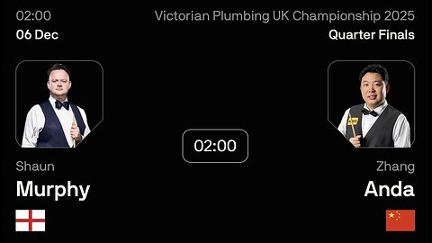 🔴 ถ่ายทอดสดสนุกเกอร์ 🏴󠁧󠁢󠁥󠁮󠁧󠁿 ฌอน เมอร์ฟี่ย์ VS จาง อันต๊ะ 🇨🇳 ศึก ยูเค แชมเปี้ยนชิพ