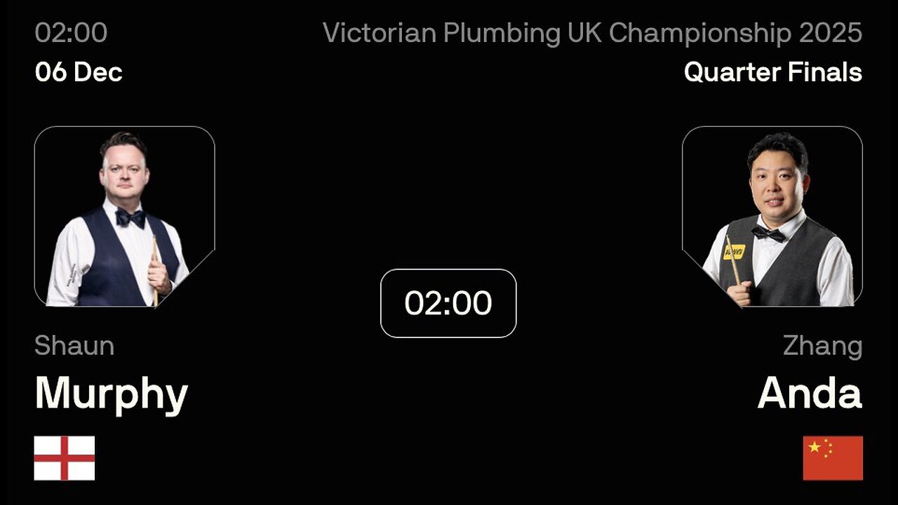 🔴 ถ่ายทอดสดสนุกเกอร์ 🏴󠁧󠁢󠁥󠁮󠁧󠁿 ฌอน เมอร์ฟี่ย์ VS จาง อันต๊ะ 🇨🇳 ศึก ยูเค แชมเปี้ยนชิพ