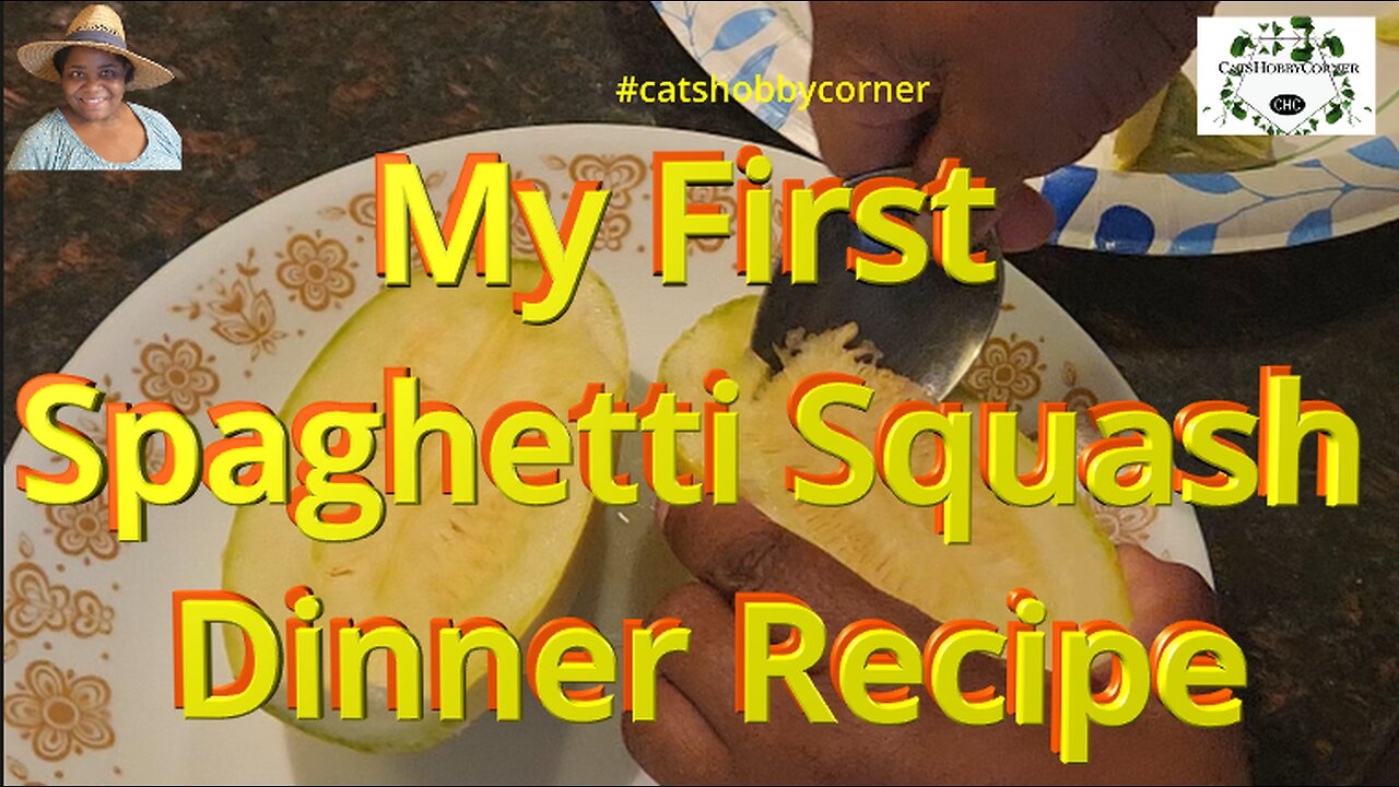 My First Spaghetti Squash Dinner Recipe - #catshobbycorner #squash