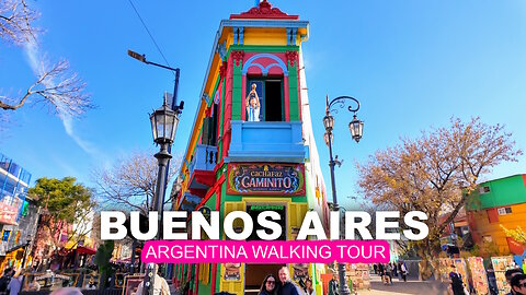 LA BOCA: The Most Colourful District in BUENOS AIRES! Walking tour 4K 60 FPS 2025