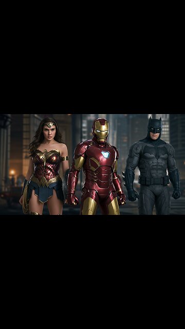 Epic Showdown: Wonder Woman, Iron Man & Batman Unite! #Shorts