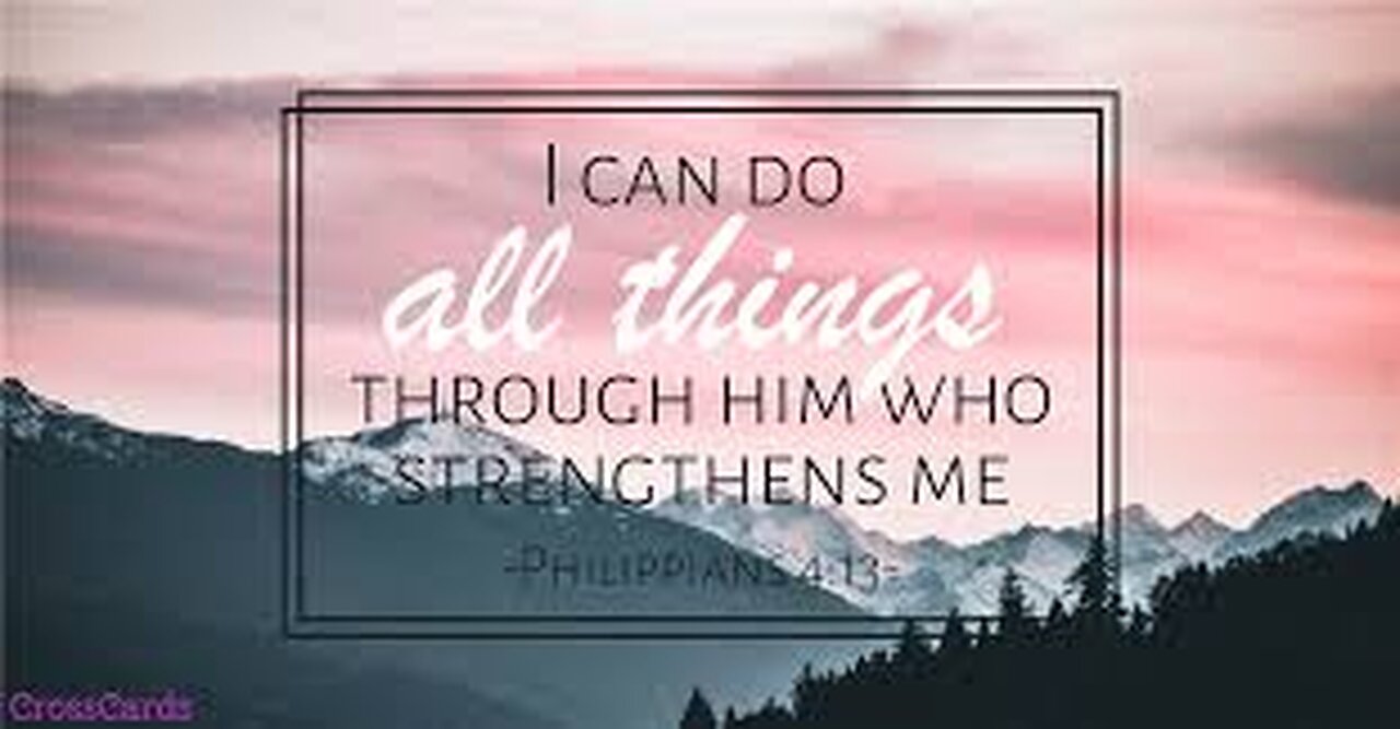 Verse Of The Day : Philippians 4:13 For I Can Do Everything Through Christ, Who Gives Me Strength.