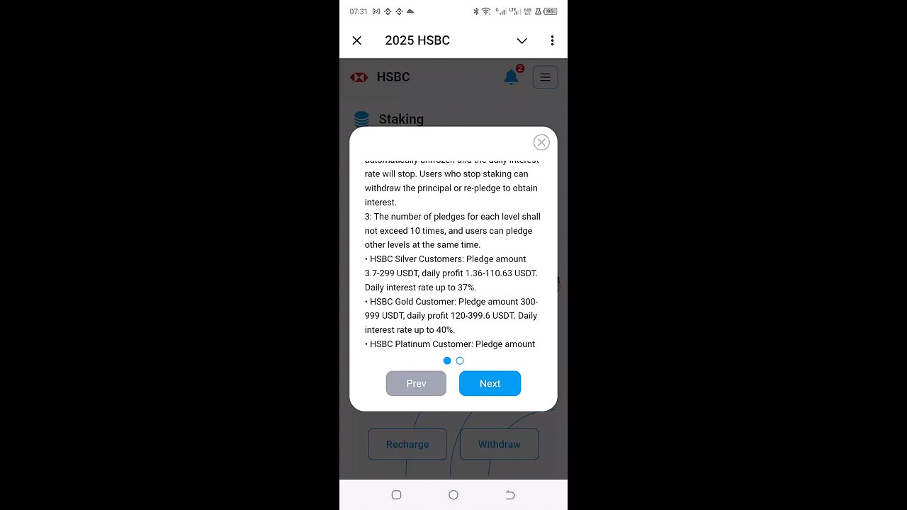 HSBC 2025 staking platform/ bot / legit and long term