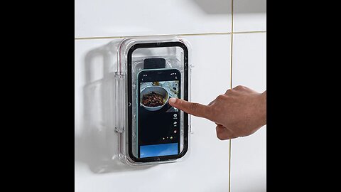 Wall-Mounted Waterproof Shower Phone Holder, with Anti Fog & Touch Screen Design, for Bathroom